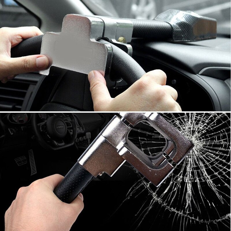 Universele Auto Antidiefstal Vergrendeling Auto Stuurwiel Met Sleutels Auto Anti-Diefstal Apparaat Security Alarm T-Lock
