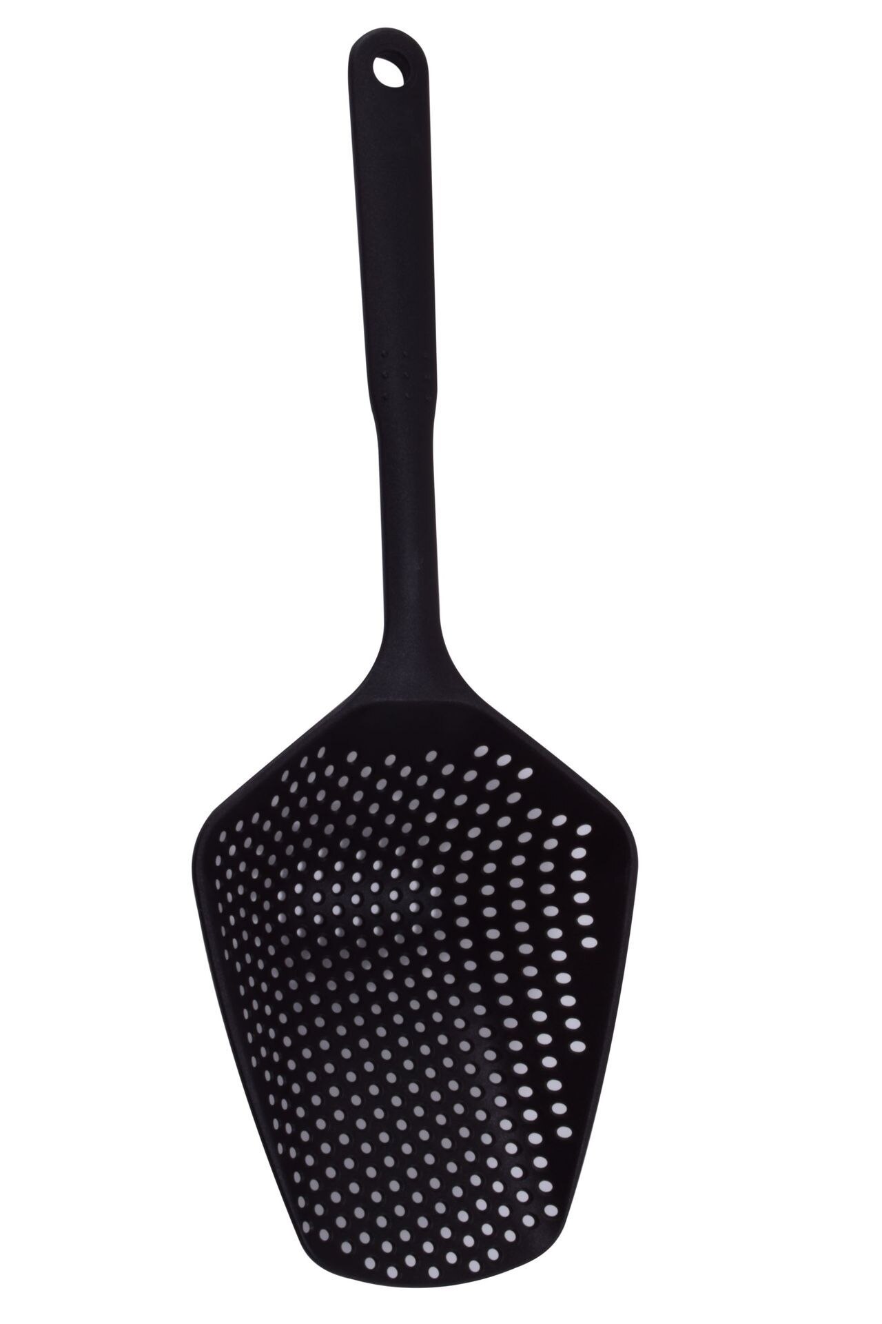 Non-Stick Water Leakage Shovel Long Scoop Plastic Hangable Storage Kitchen Gadgets Portable Cooking Tool Kitchen Accessories: black