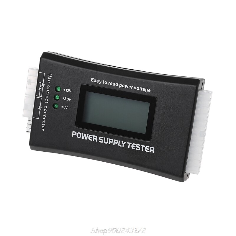 LCD PC Computer 20/24 Pin 4 PSU ATX BTX ITX SATA HDD Power Supply Tester Jy27 20