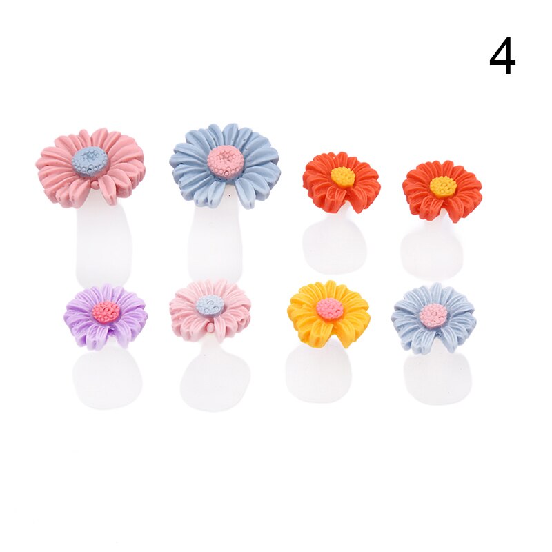 8 stk/sett tå silikon separator pedikyr blomst vanndråpe separator negle fotpleie verktøy nail art verktøy: Oransje