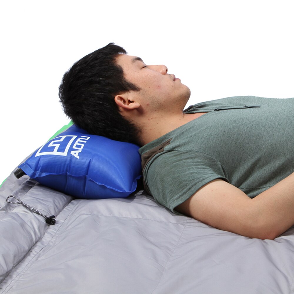 Outdoor Portable Camping Pillows Automatic Inflatable Pillow Camping Tent Air Pillow Neck Camping Sleeping Gear Travel Pillows