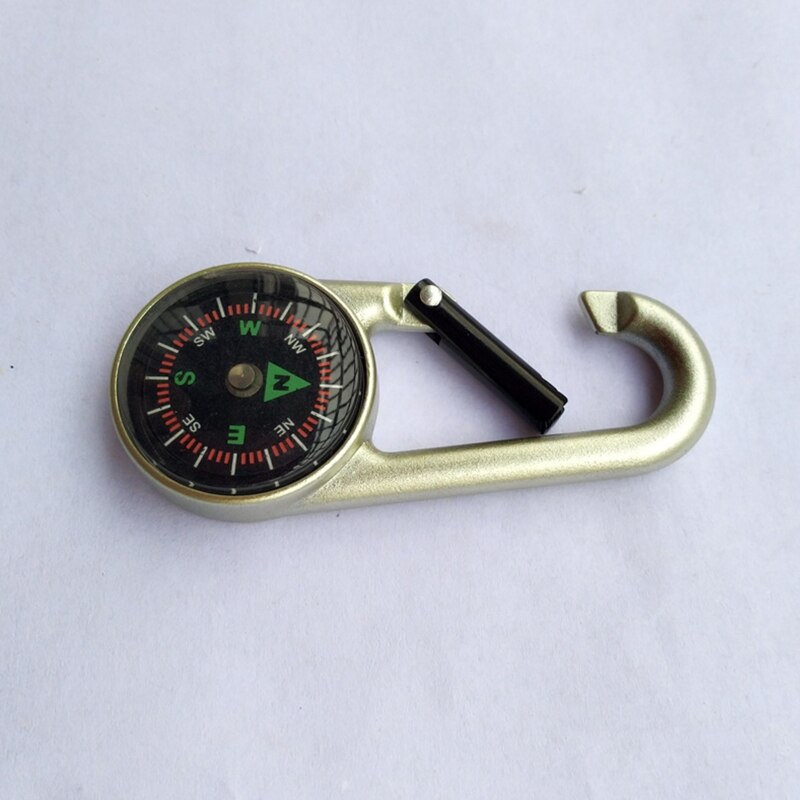 LLavero de supervivencia con brújula creativa, brújula de bolsillo para viaje, círculo único,