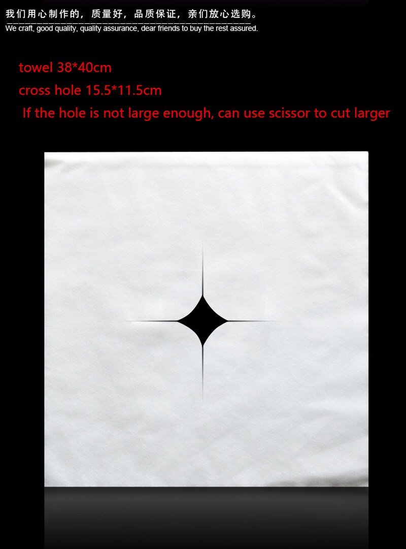 Jednorazowe masaż kołyska twarzy obejmuje ręcznik z krzyż otwór regulowany dla stoły robić masażu i fotele robić masażu 100 sztuk na worek TT013: duży biały