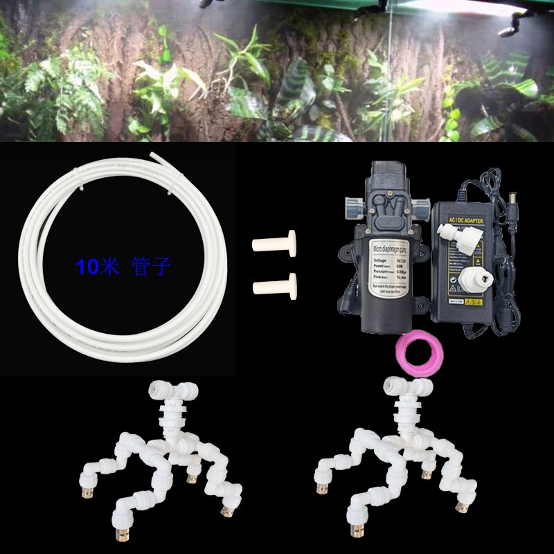 Brumisateur ajustable pour animaux de compagnie, réservoir à 360 °, système de refroidissement pour Aquarium, forêt tropicale: F