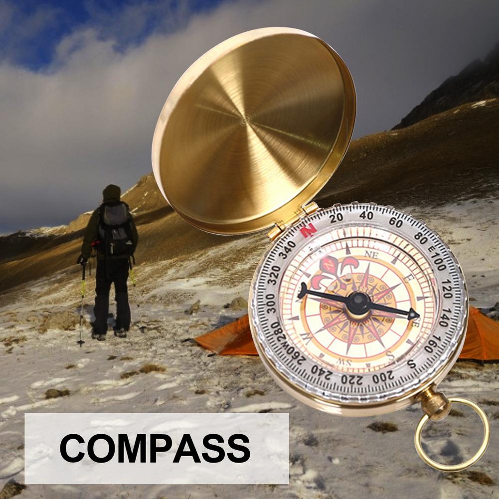 Pocket Compass Clear Scales Glow In Dark For Camping Pusula Boussole Bussola Compass Compas Matraque Defense Spovan Barometer
