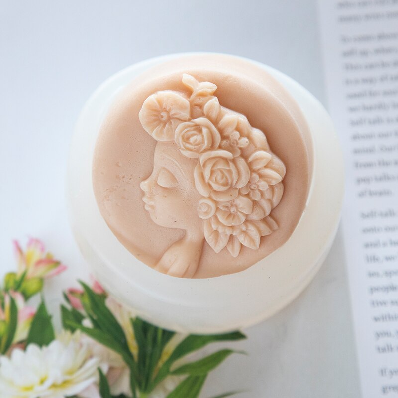 Beauty Girl Flower Fairy Handmade Soap Silicone Mold DIY Chocolate Cake Mold Bathroom Supplies Soap Making Set Cake Decors: C
