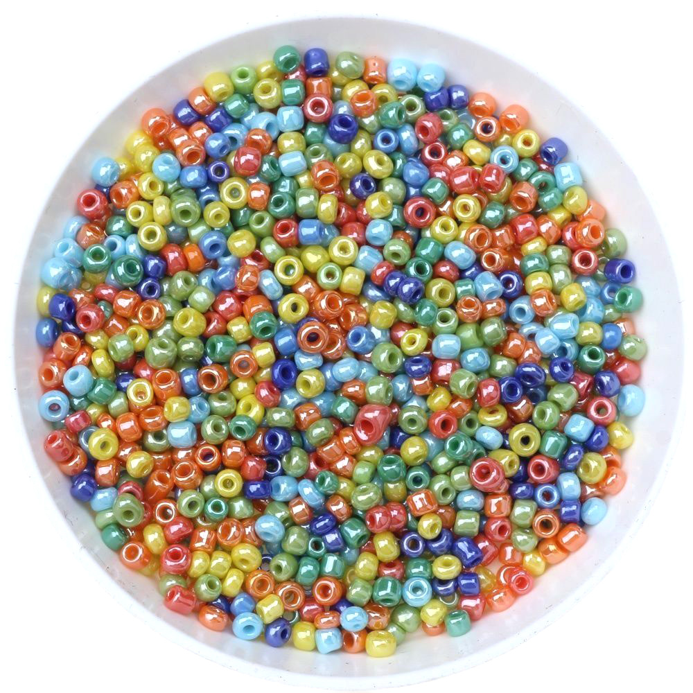 1000 unids/lote 15g 2mm abalorio de colores mezclados cuentas de semilla de vidrio checo DIY pulsera collar pendiente espaciador para accesorios de fabricación de joyas: Rosa claro
