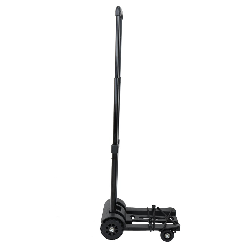 Portable Foldable Luggage Shopping Travel Cart Flatbed Trailer Trolley Barrow with Black Pull Rod
