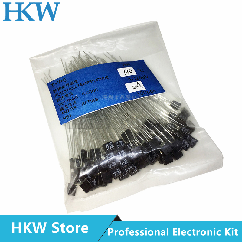 Temperature Fuse Fan Motor 2A 250V RH 92 95 102 105 110 115 120 125 130 135 140 145 150 degree LED Thermal Fuses Fusiable