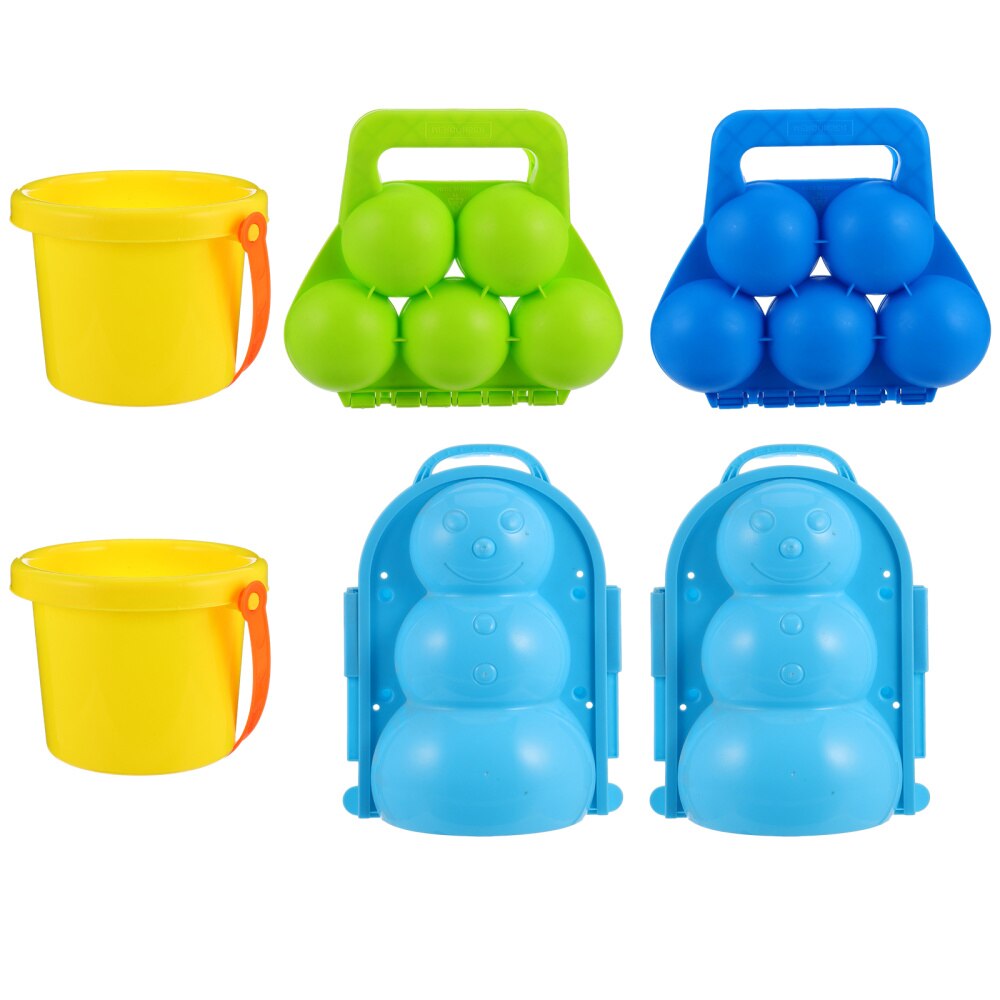 1 Set Sneeuw Spel Rekwisieten Grappige Creatieve Interessante Praktische Plastic Sneeuw Emmer Sneeuwpop Mold Sneeuwbal Clip Sneeuwbal Maker Voor Kid: Default Title