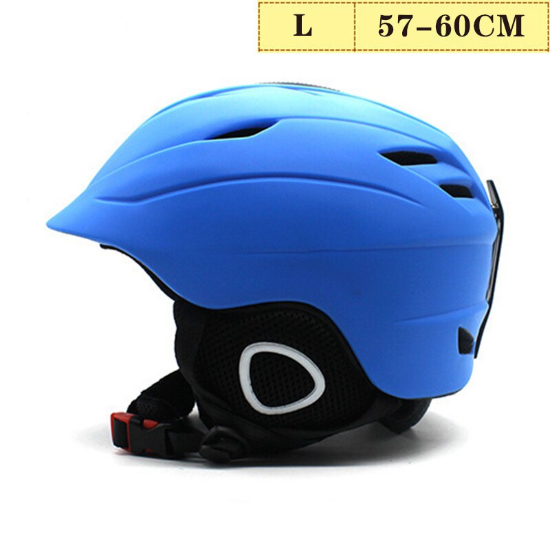 Volwassen Kinderen Winter Ski Helm Integraal-Gegoten Skiën Sneeuw Sneeuwscooter Helm Schaatsen Snowboard Helmen Voor Jongens En Meisjes: L Blue