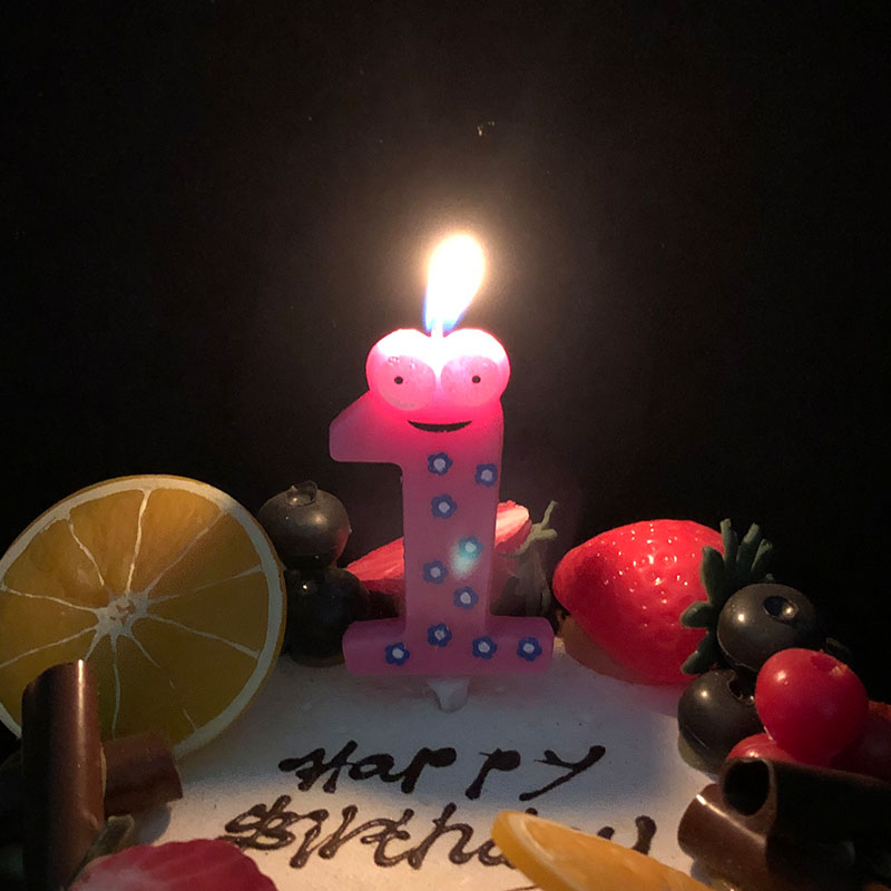 Suministros de velas para pastel de de cumpleaños para niños, CandleTopper de animales creativos, ojos grandes, coloridos, decoraciones para hornear magdalenas de boda