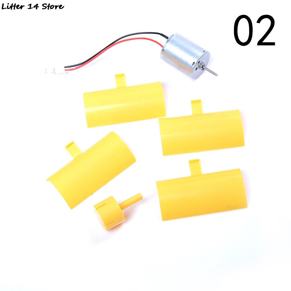 1 * Motor + 1 * Wind Generator Blade + 5Mm Verticale As Miniatuur Windturbine: A2