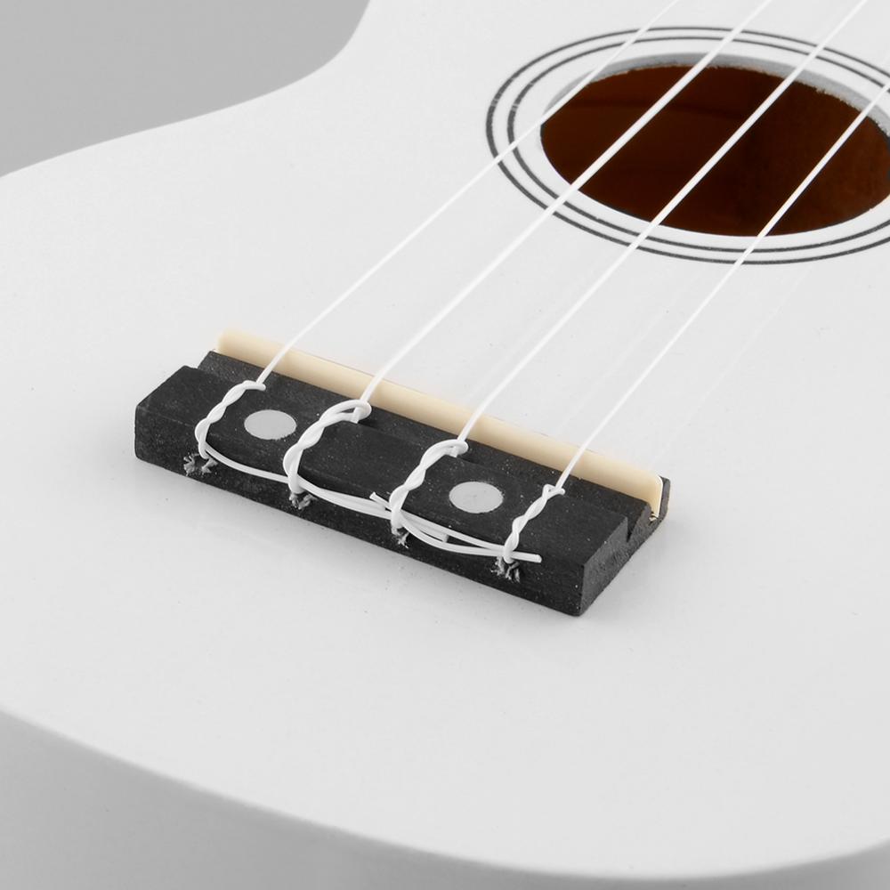 Yuker 21 tum uke ukulele ukelele mahalo vit 4- strängad konst sopran musik gitarrinstrument för nybörjare gitarrist