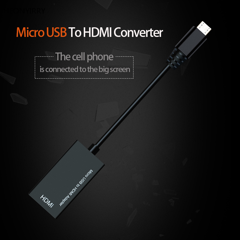 Micro Usb Naar Hdmi Adapter Kabel Mirco Usb Naar Hdmi Hd Conversie Kabel Voor Smart Telefoon Tablet Lg Huawei Samsung xiaomi Htc Sony