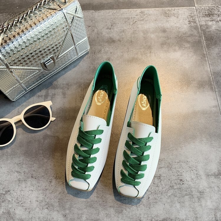 Kvinder sko dame bløde flade sko kvinder outdoor walking sneakers kvinder casual sko zapatos de muje: Grøn / 38