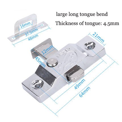 4 pcs Window Cabinet Push Button latch Automatic Zinc alloy Door Bolt Lock for child safety: F