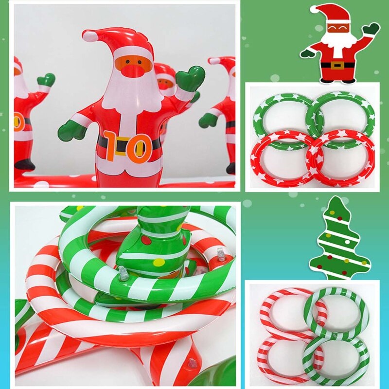 Kinder Ring-werfen Spielzeug Aufblasbare Weihnachten Baum Santa Claus Werfen Spiel Spielzeug Kinder Werfen Ausbildung Requisiten Weihnachten