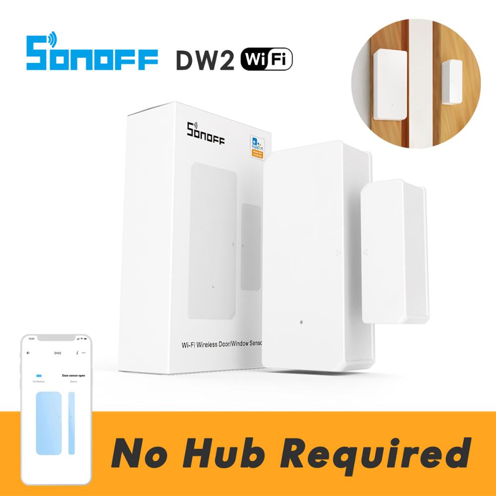 SONOFF Wifi Door Sensor DW2, Smart Wireless Door Window Sensor, No Hub Gateway Required, eWeLink App Alarm Smart Home Security