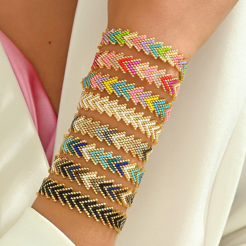 Zhongvi miyuki pulseiras de contas multicamadas sementes de vidro boêmio artesanais joias ajustáveis moda para mulheres e homens