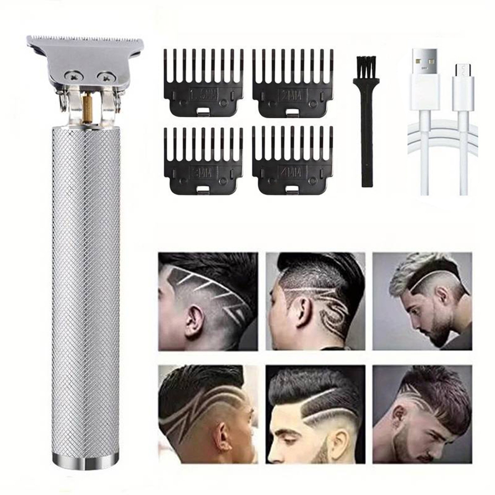 Pro T Clippers Trimmer Elektro Pro Li Trimmer T Blade Trimmer Akku wiederauf ladbar profession elle Glatze USB wiederauf ladbar: Elfenbein