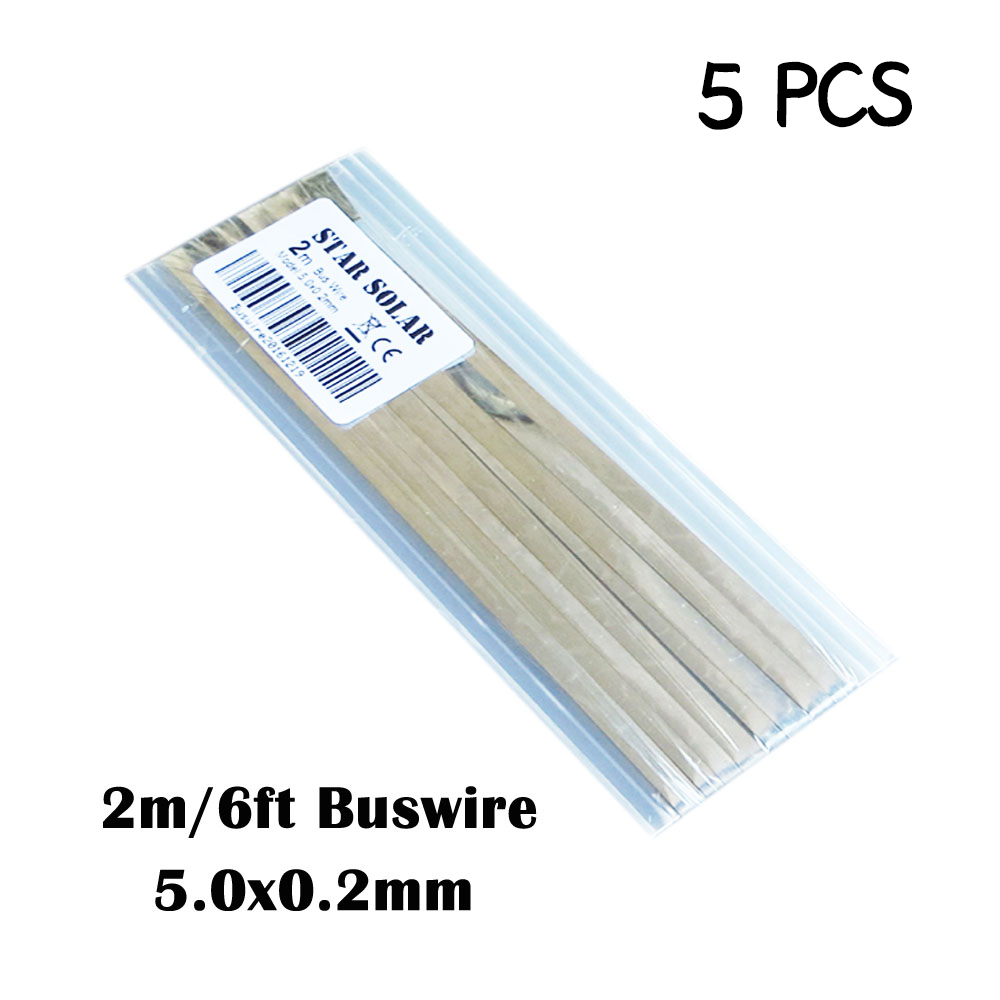 DIY Solar panel Solar Cells 1.8x0.16 5.0x0.2mm Tab Bus Bar Wire for PV Ribbon Tabbing Cable Flux PEN 951 DIY connect Strip: Bus wire 5PCS
