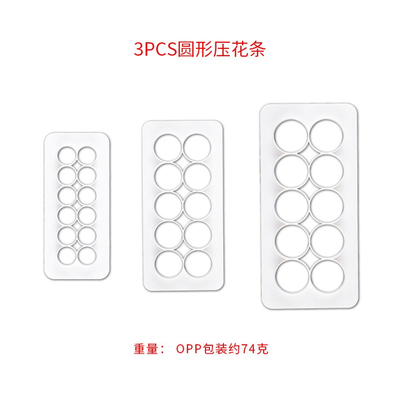 3PCS/Set Square Geometric Cutters Fondant Cookie Cake Mold Cutter Chocolate Mold Cake Decorating Cake Baking Tools for Christmas: Round