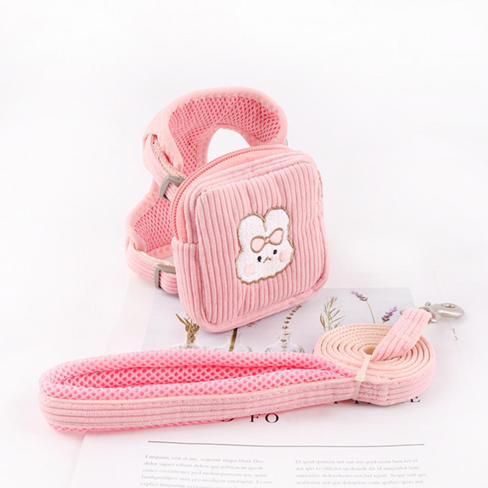 1 Set Harness Leash Set Excellent Not Easy Break Loose Stereo for Pet Shop Dog Harness Leash Backpack Harness Set