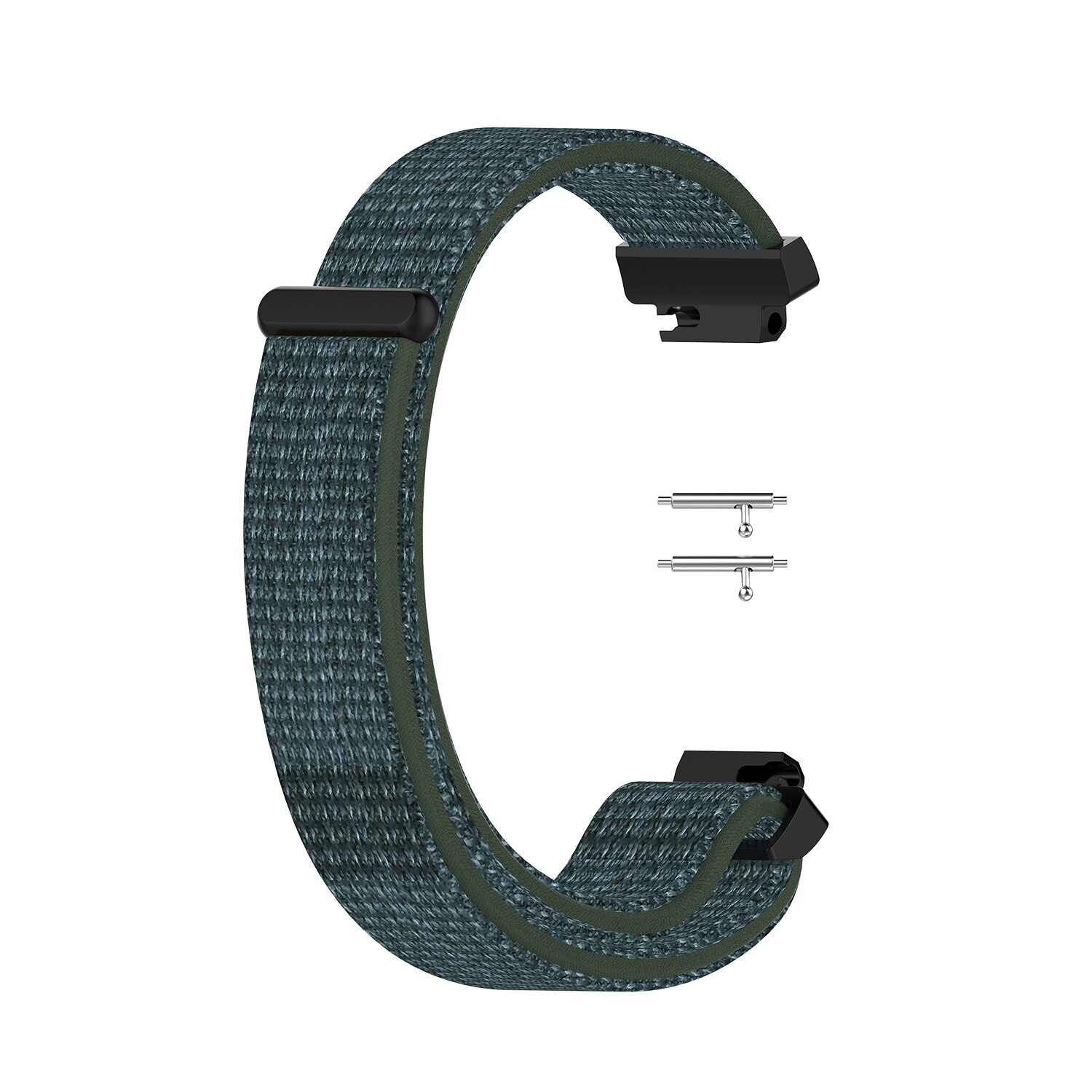 Zachte nylon loopbackband, geweven klittenband polsband, horlogeband voor fitbit inspire hr/inspire smartwatch: Fy as
