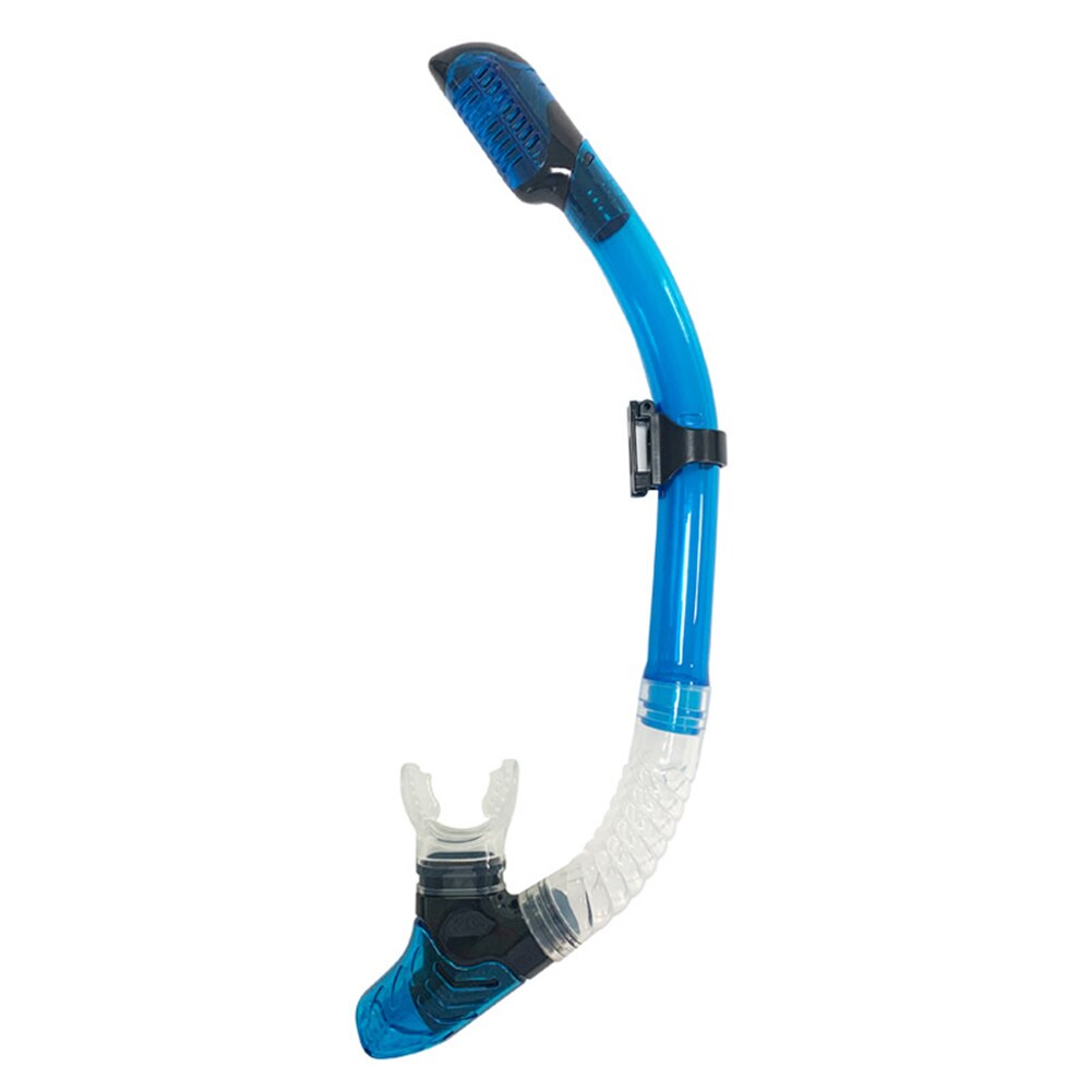Diving Snorkel Snorkeling Gear Dry Snorkel Underwater Breathing Tube Silicone Swimming Diving Snorkel Dry Breathing Tube: Blue
