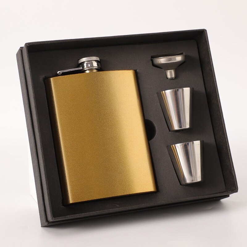 1 Set 8oz Hip Flask Stainless Steel Flask Wine Whiskey Alcohol Flasks with Funnel Cups Groomsman: I