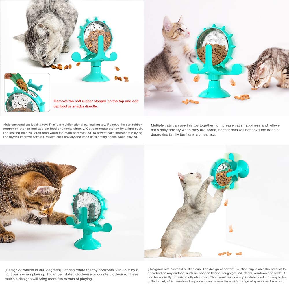 Cat Toys Dog Cat Feeding Interactive Wheel Toys Pet Leaking Food Training Ball Exercise IQ Toys for cats Cat Supplies