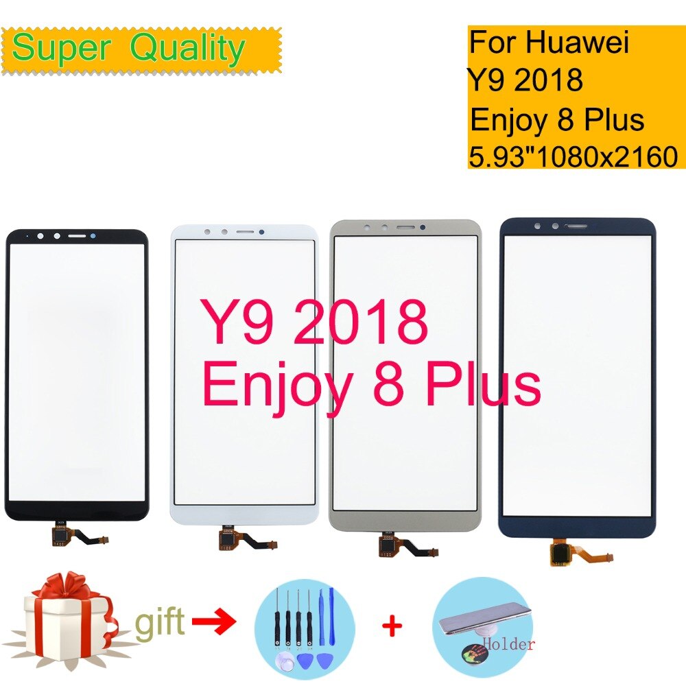 Touchscreen For Huawei Y9 Enjoy 8 Plus Touch Screen FLA-AL00 Touch Panel Sensor Digitizer Front Glass Outer Lens 5.93"
