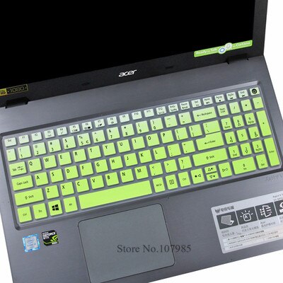 15 pouces clavier couverture de clavier En Silicone Protecteur pour Acer Aspire e15 e 15 E5-573g 532 522 V3-574 F5-572 TMP257 E5-573 E5 573G: Gradualgreen