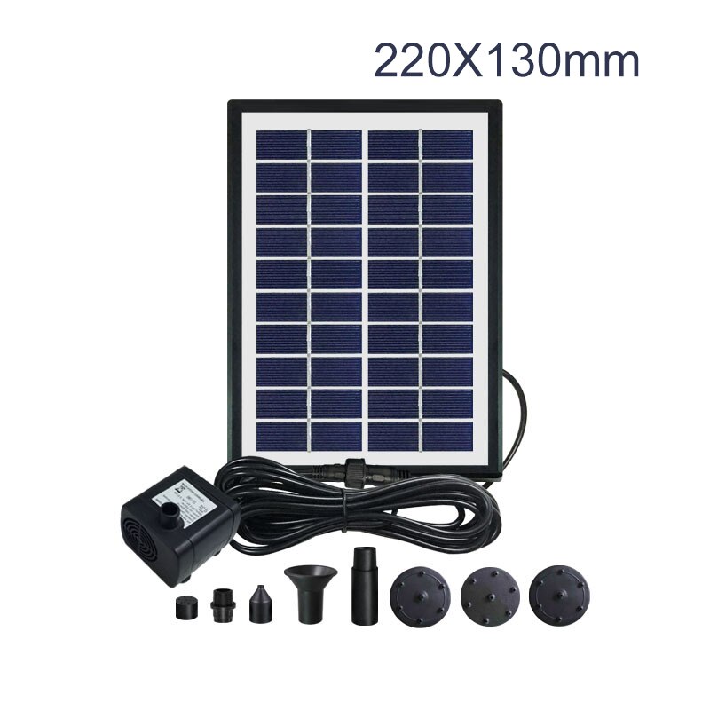 8V Solar Panel Powered Water Feature Pump Garden Pool Pond Aquarium Fountain Bird Bath Fish Tank Supplies Kit