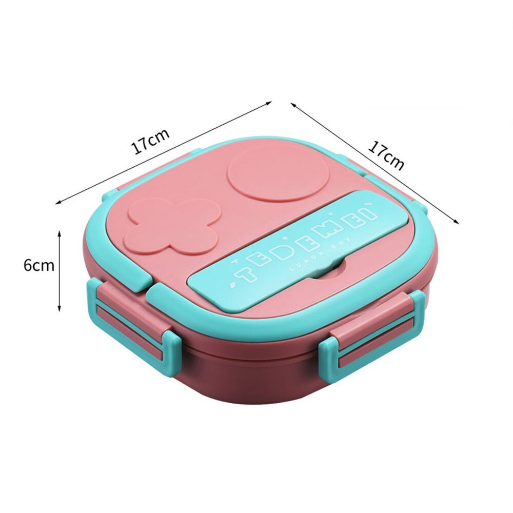 Bærbar 304 rustfrit stål termisk madkasse til børn baby barn studerende udendørs camping picnic mad container bento box: Lyserød / 2