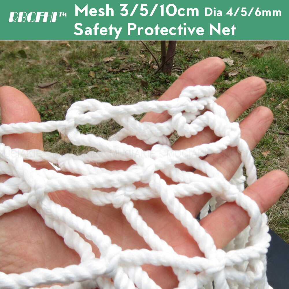 Dia 4/5/6MM Mesh 3/5/10CM Anti-Fall Safety Protective Net Garden Plant Climbing Netting Home Balcony Railing Fence Protection