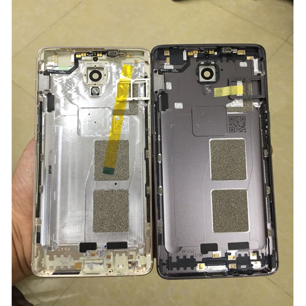 Alloggiamento Posteriore in metallo Copertura per Oneplus 3 3T Posteriore Porta Cassa di Batteria Pulsante Laterale + Obiettivo di Vetro per Oneplus 3 A3000 3T A3003 Della Copertura Posteriore