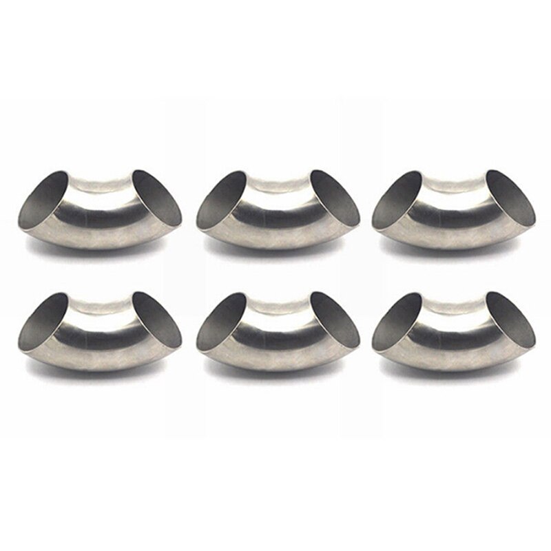 Tuyau d'échappement coude à 90 degrés en acier inoxydable, 1 pièce, 2.5/2 pouces 51/63mm