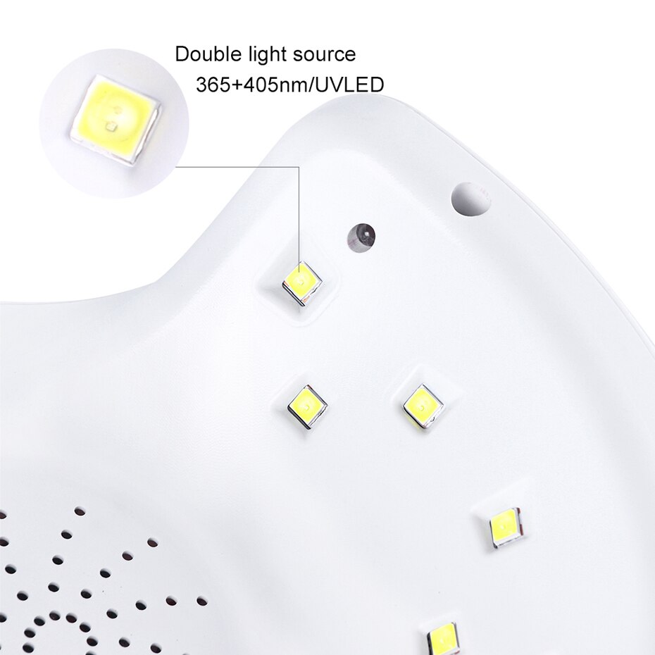 Lámpara de uñas UV LED 30W para manicura, juego de lámparas de Gel, luz solar, secado, barniz y esmalte de uñas, máquina híbrida TRSUN X7 Plus