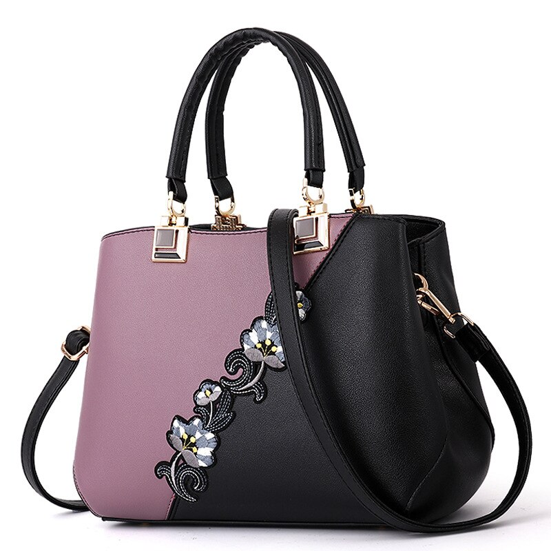 Embroidered Messenger Bags Women Leather Handbags Bags for Women Ladies Hand Bag Female bag