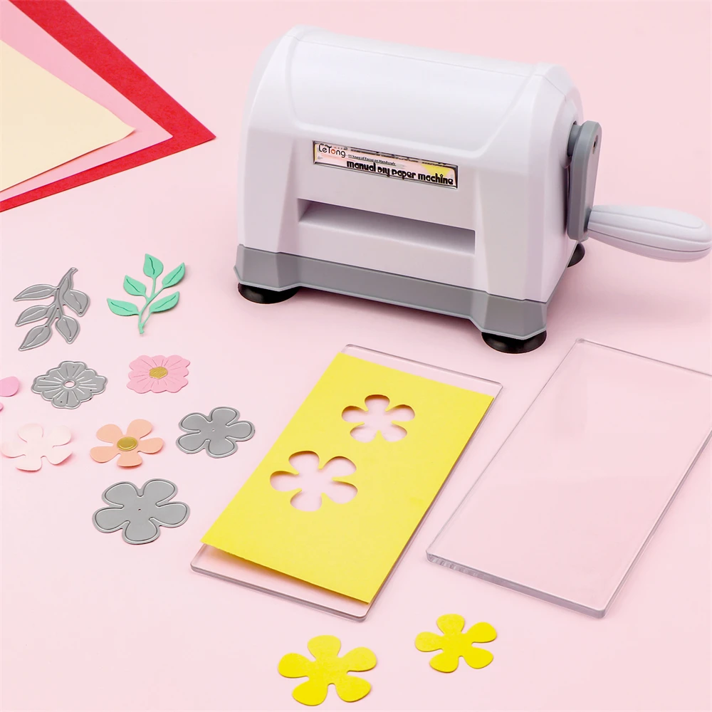 Mini troqueladora Manual portátil, máquina de grabado en papel troquelado y troquelado para hacer tarjetas, herramienta artesanal DIY para álbumes de recortes