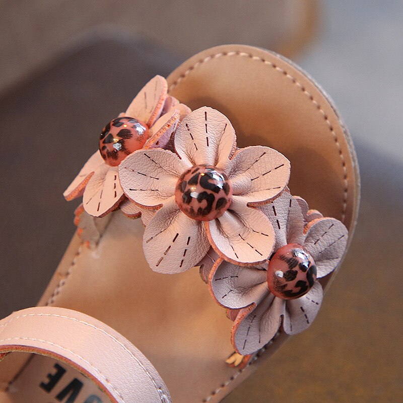 Zapatos de vestir de princesa para niñas pequeñas, sandalias de flores para niños, sandalias de playa blancas y rosas, novedad de verano 1 2 3 4 5 6 años