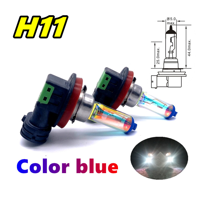 KULUZE 2 Stck H11 12V55W Regenbogen Blau Plasma PGJ9-2 Auto Quarz Halogen Birne Nebel Lampe Automobil Scheinwerfer