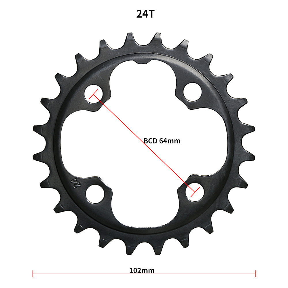 Plato ancho y estrecho redondo 64BCD, piezas de reparación de piñón de bielas para bicicleta de montaña, placa dentada, disco de marcha única para coche de carretera: Azul