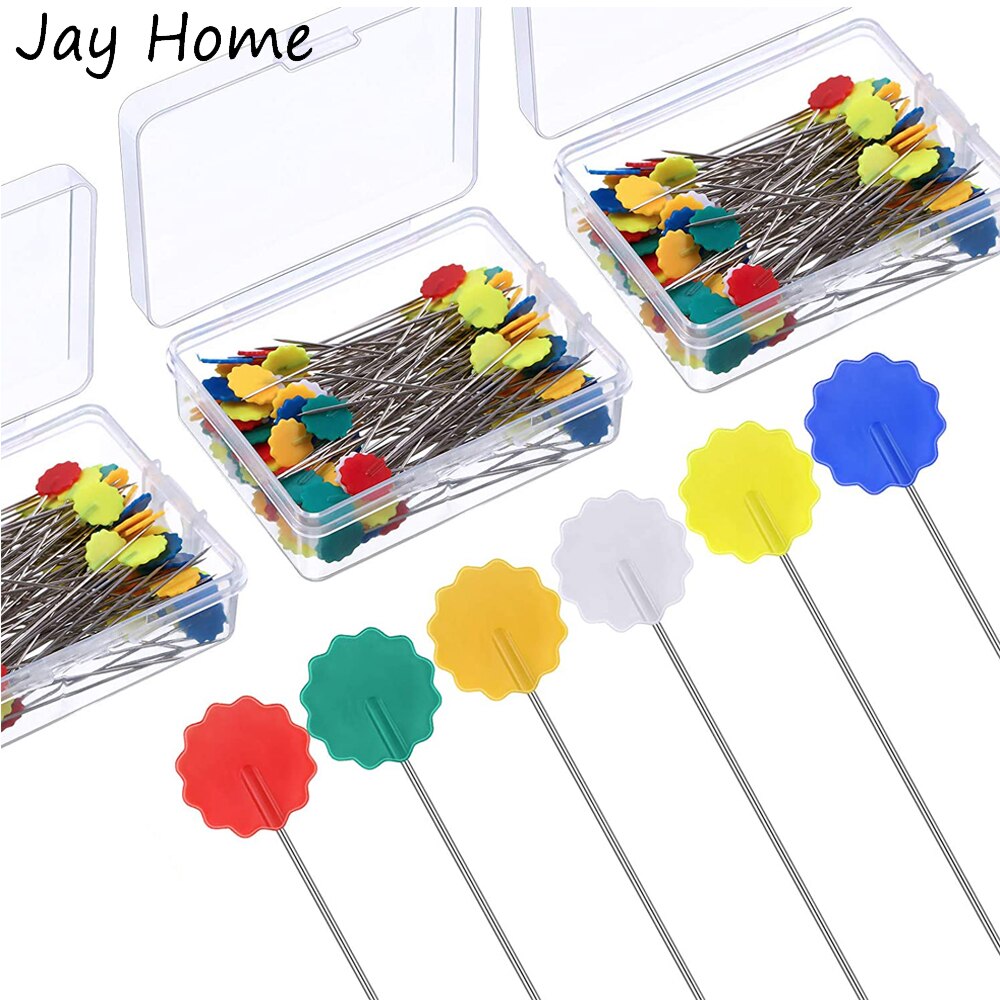 100PCS Flower Head Sewing Pins Colorful Flower Hea... – Vicedeal