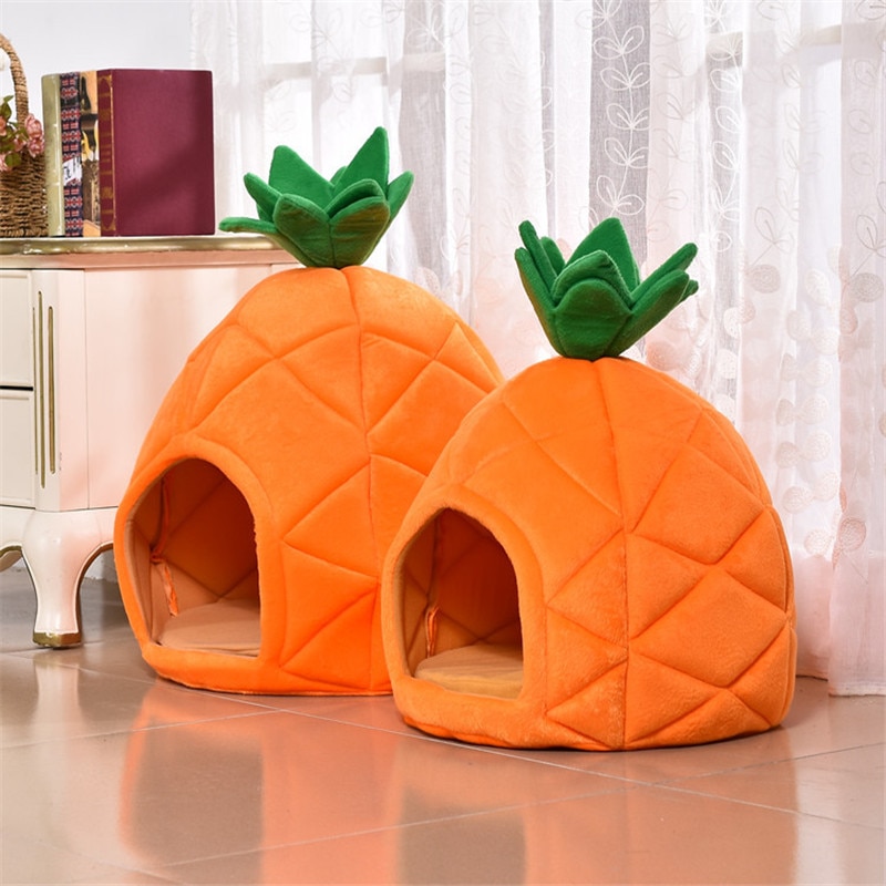 Lemmikki söpö ananas muotoinen koira kissa talo unikori kissat pentu koirat sänky taitettava kennel sohva kennel luola tarvikkeet