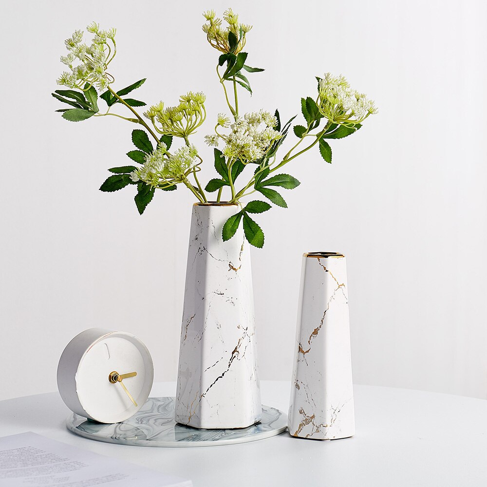 Høje vaser til bryllup vaser til blomster moderne keramik guldvase nordisk boligindretning tilbehør stue dekoration