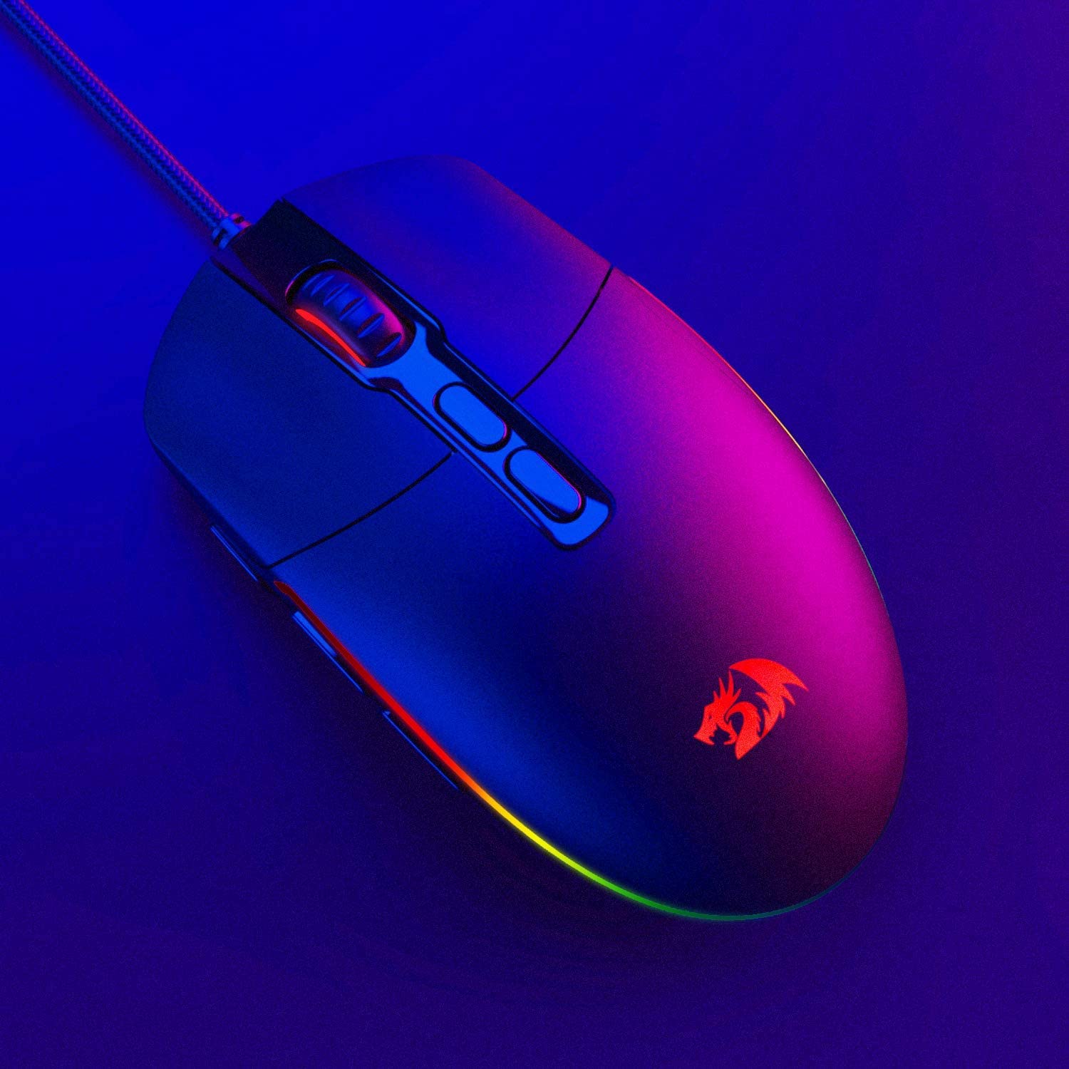 Redragon M719 INVADER wired optical gaming mouse 7 programmable buttons RGB backlight 10000 DPI ergonomic PC gaming mouse