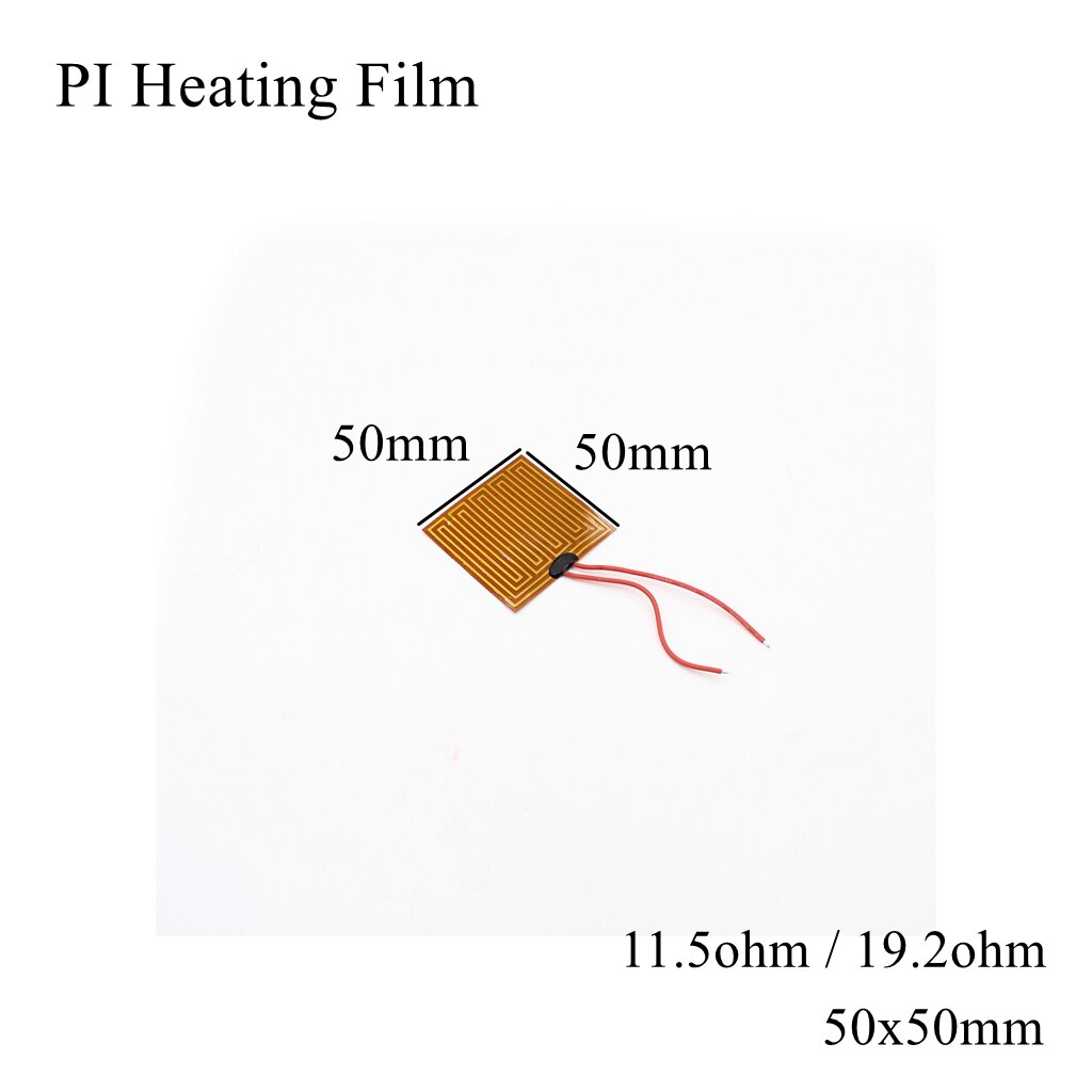 40x40mm 5v 12v 24v 110v 220v pi filme de aquecimento polyimida adesivo aquecedor elétrico placa almofada do painel esteira da folha de combustível tanque de motor de óleo: 50x50mm